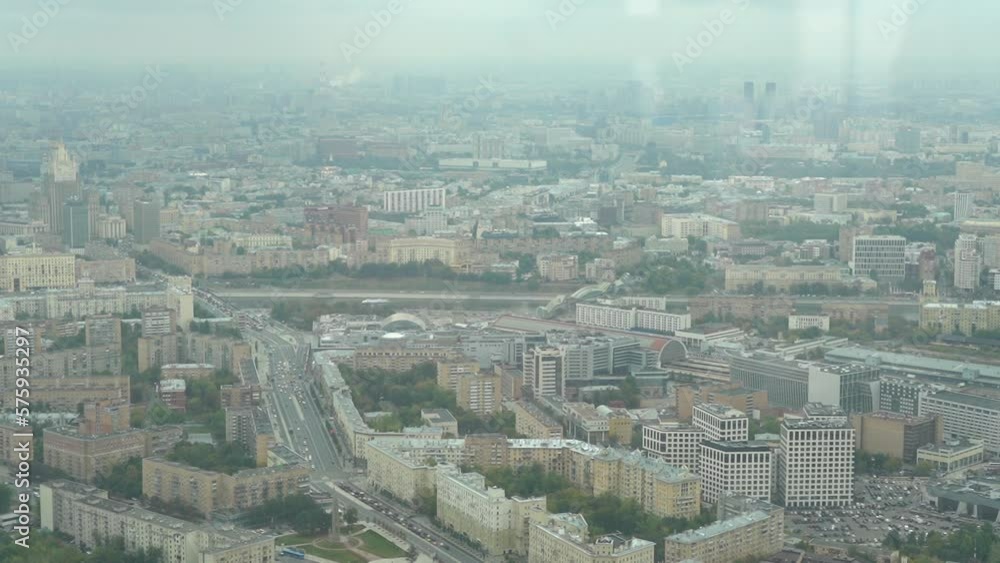 aerial view on Moscow aerial view on Moscow