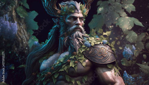 Thor, god of thunder, lightning, and battle - German Mythologies - Generative AI
