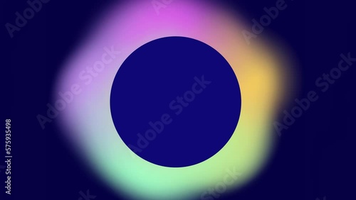 Logo background animation with aurora lights. Dark blue background with neon lights for your logo with 4K video animation