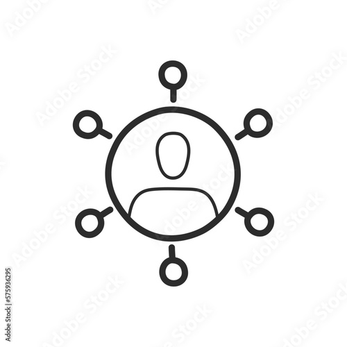 Self-Promotion icon. Hand drawing design style. Vector.