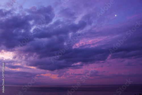 Beautiful Purple Sunrise Sunset Sky Landscape View