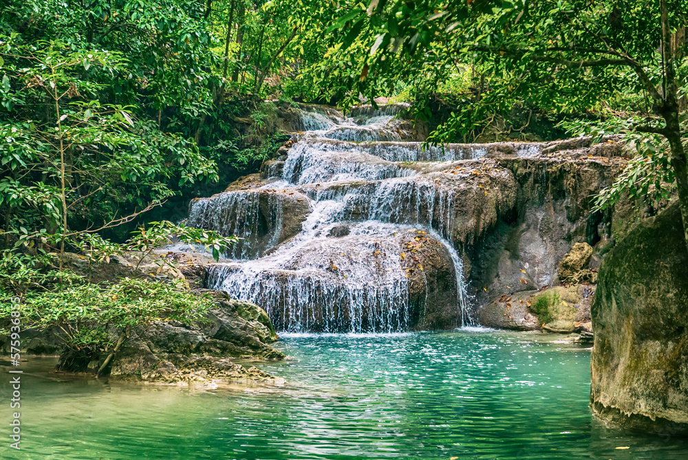 Fototapeta premium Waterfall in Thailand.