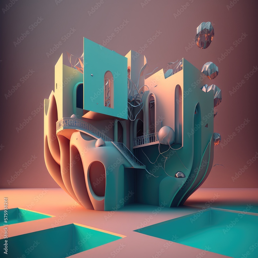 3D render of fantasy castle 3D render of fantasy castle