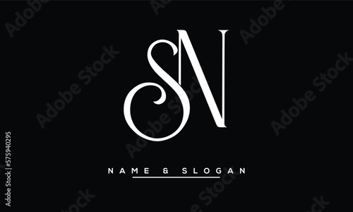 SN,  NS,  S,  N  Abstract  Letters Logo  Monogram