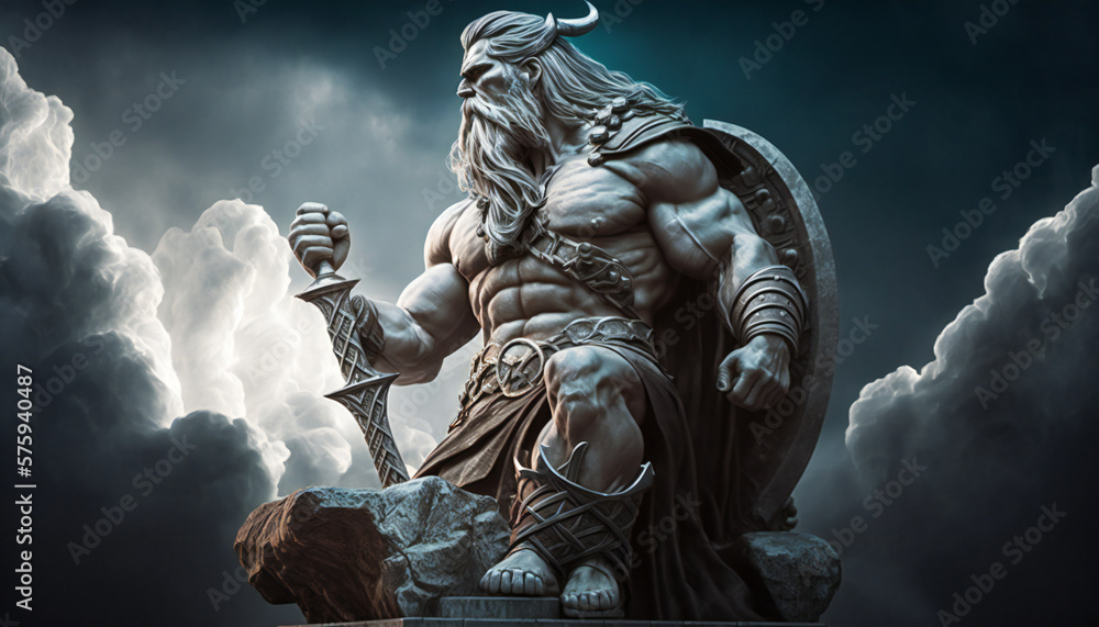 Thor, god of thunder, lightning, and battle - German Mythologies - Generative AI Thor, god of thunder, lightning, and battle - German Mythologies - Generative AI