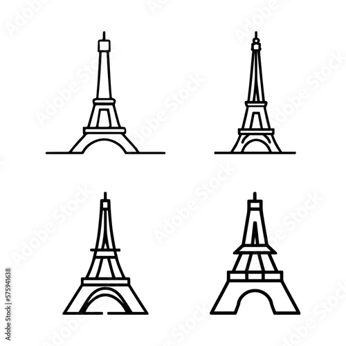 Tourism logo design. World famous places logo. Tower simple logo design inspiration. eps 10