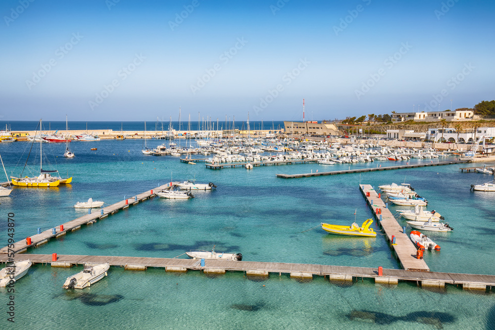 Breathtaking view on harbour of Otranto in Italy with lots of boats and yachts. Breathtaking view on harbour of Otranto in Italy with lots of boats and yachts.