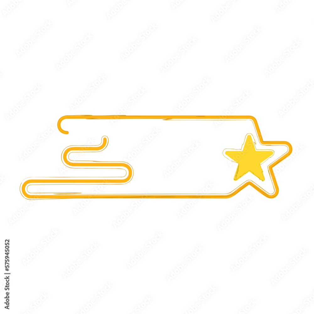 star flying brush on white background, vector illustration. star flying brush on white background, vector illustration.