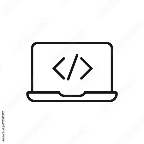 Free Download Editable Icon of Learn Code, Vector illustration isolated on white background. using for Presentation, website or mobile app - GFXLoad