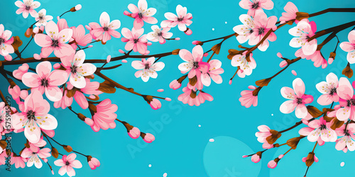 Color spring background. Generative AI