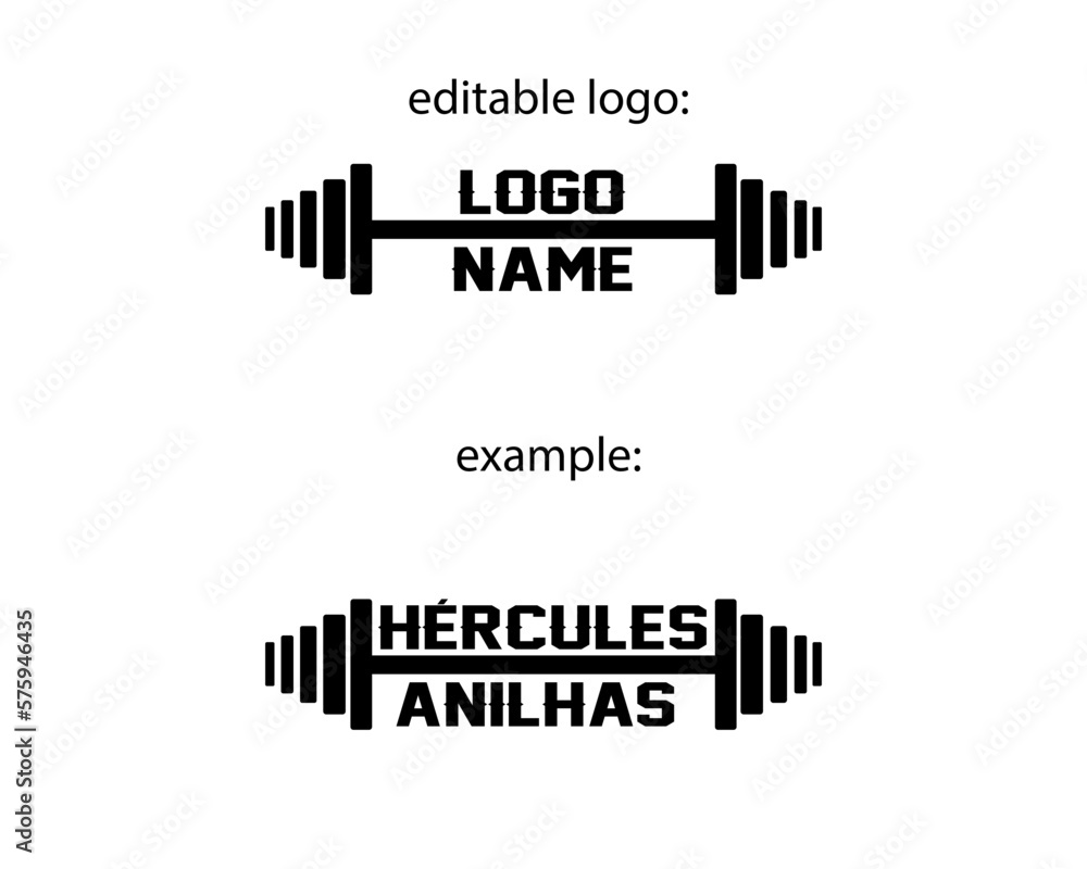 editable gym logo, gym vector, gym logo Stock Vector | Adobe Stock