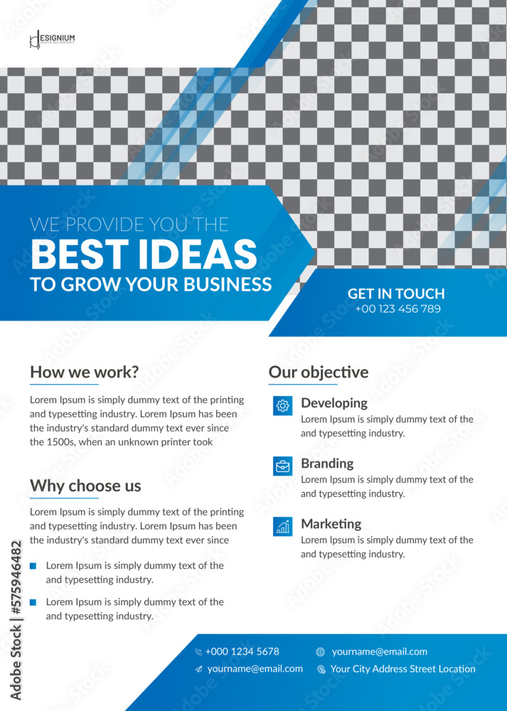 Obraz premium Business flyer template design
