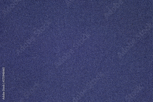 Blue dark fabric close-up, woven surface background wallpaper, uniform texture pattern