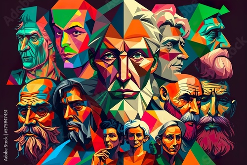 many faces on a wall, Generative Ai