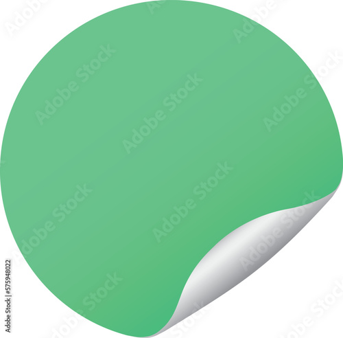 green round sticker banner - vector design element