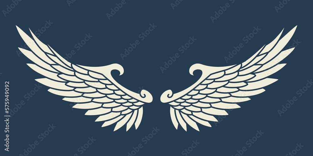 Obraz premium Vector angel wings design