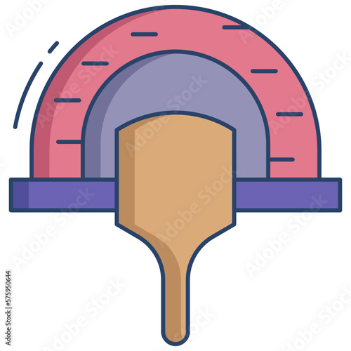 wood firing pizza icon