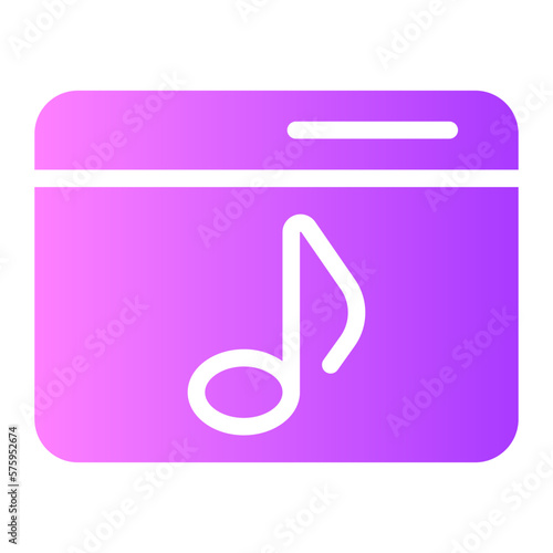 music gradient icon