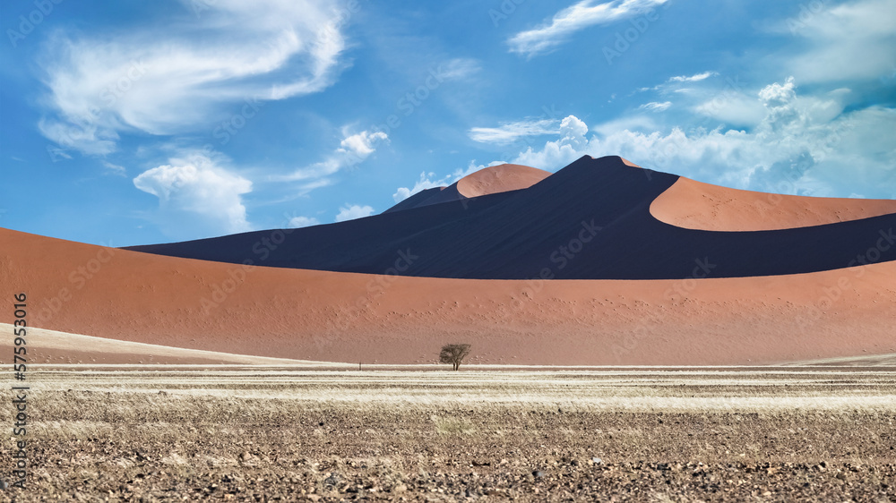 Namibia, the Namib desert, graphic landscape