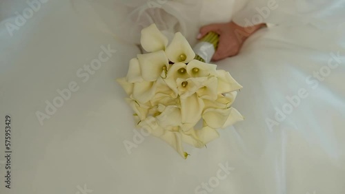 Wedding bouquet with white flowers