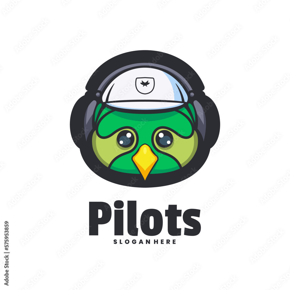 Naklejka premium Pilots Bird Logo Vector
