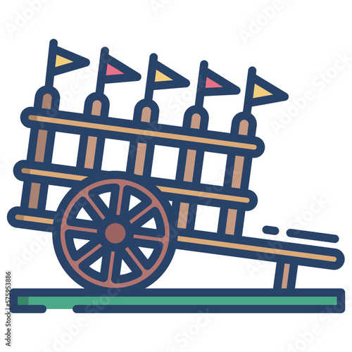 bullock cart icon