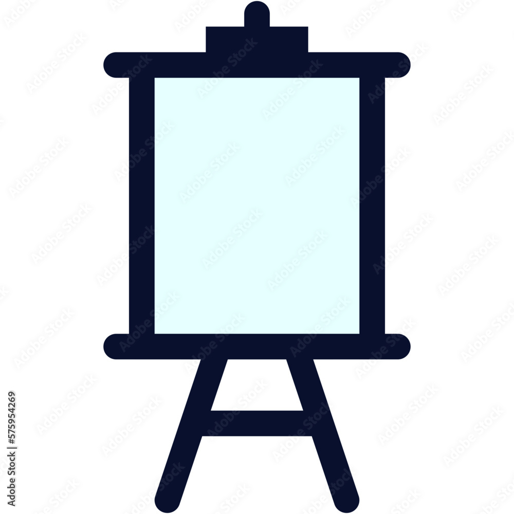 Standing Chalkboard Color Icon Standing Chalkboard Color Icon