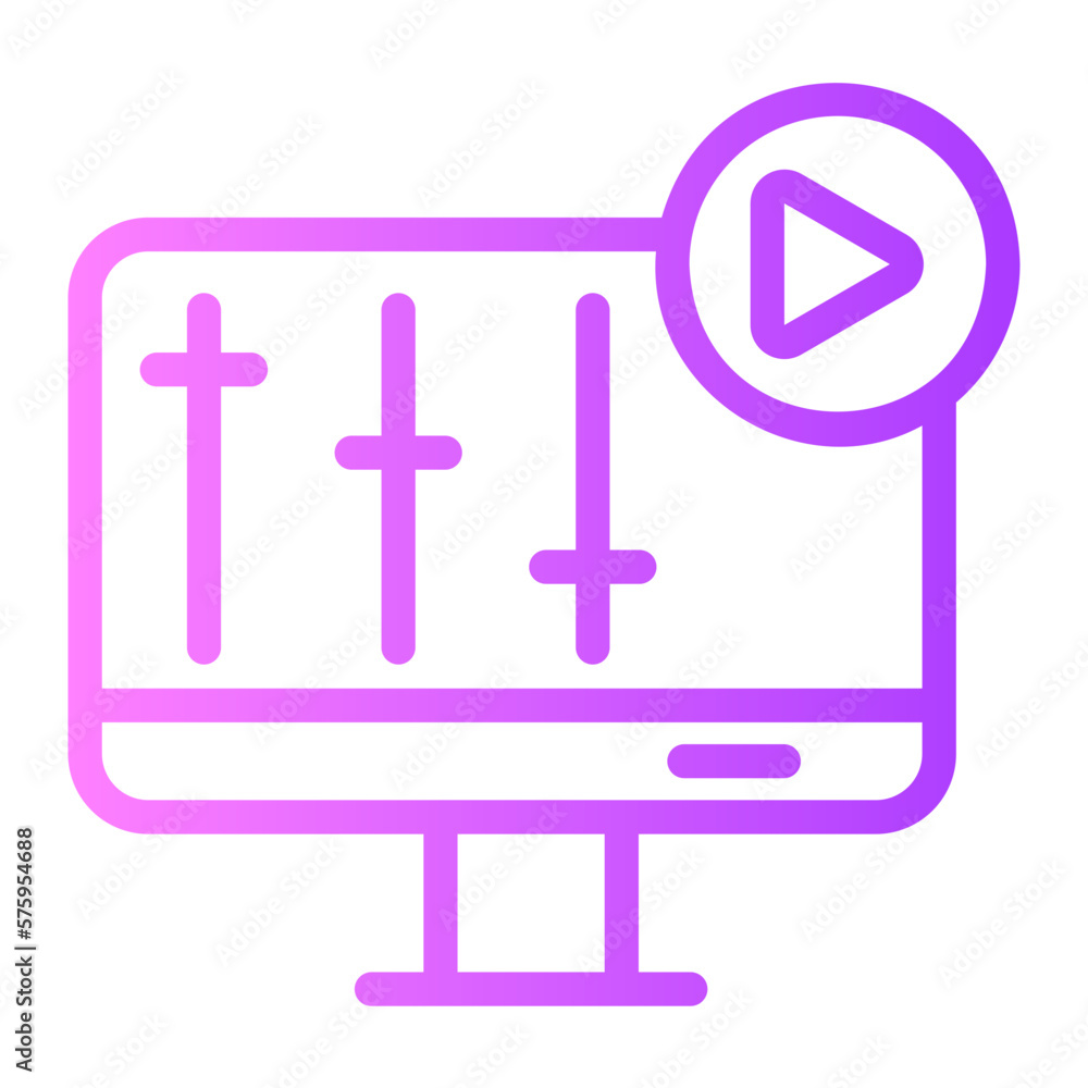 video gradient icon video gradient icon