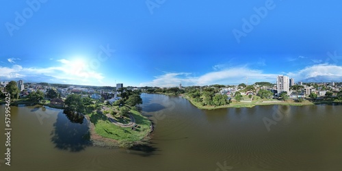 Vista da Lagoa do Rizzo  drone em 360  