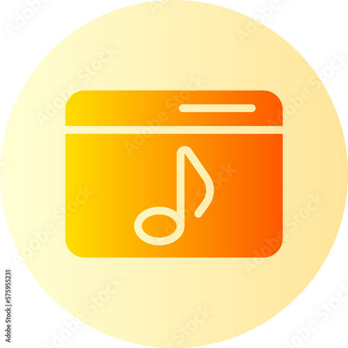 music gradient icon