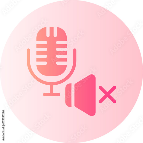 mute gradient icon