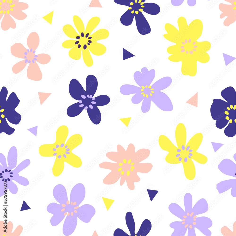 Vector Doodle Drawing Abstract Floral Seamless Surface Pattern for Products or Wrapping Paper Prints. Vector Doodle Drawing Abstract Floral Seamless Surface Pattern for Products or Wrapping Paper Prints.