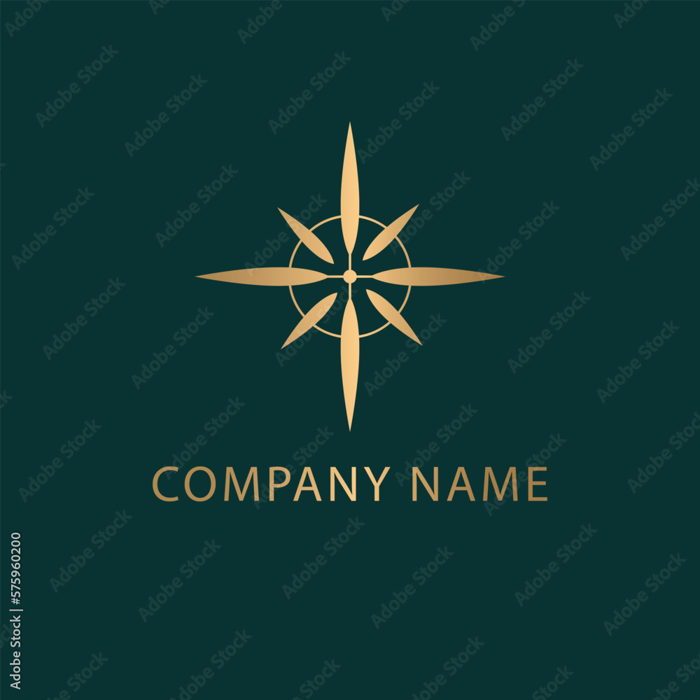 Compas logo design. Abstract compos symbol logo template. Compas logo design. Abstract compos symbol logo template.