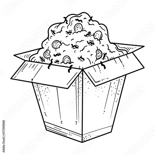 rice in box food doodle