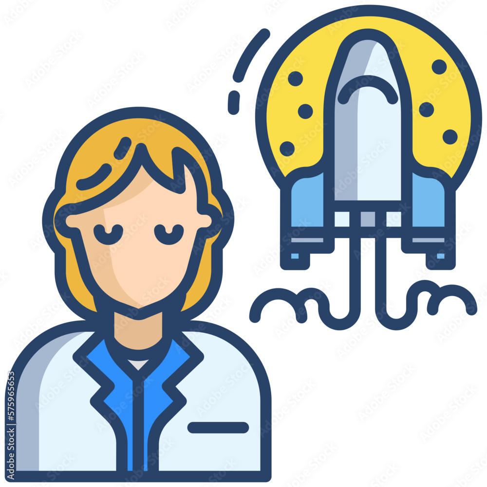 Obraz premium Woman Scientist icon