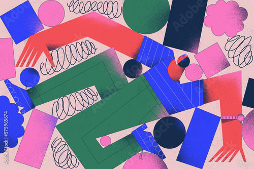 Adult man is experiencing anxiety, emotional stress, and mental block because of overwhelming and negative thoughts and emotional mood.