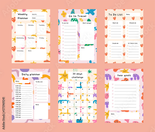 Collection of planners and to do lists