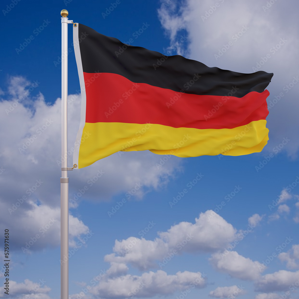 Flag of Germany with Sky Background Flag of Germany with Sky Background