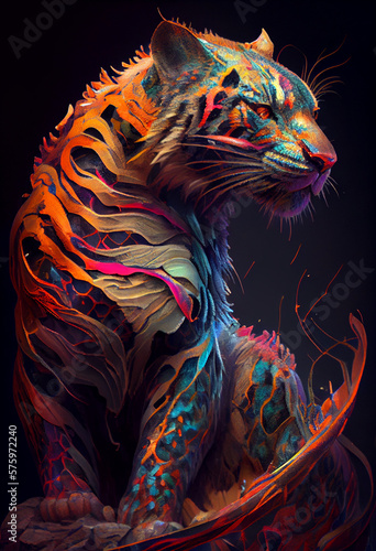 Tiger Covered With Dragon Scales