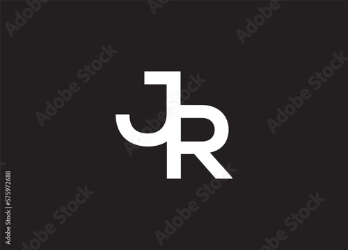 JR letter alphabet logo design in vector logo photo
