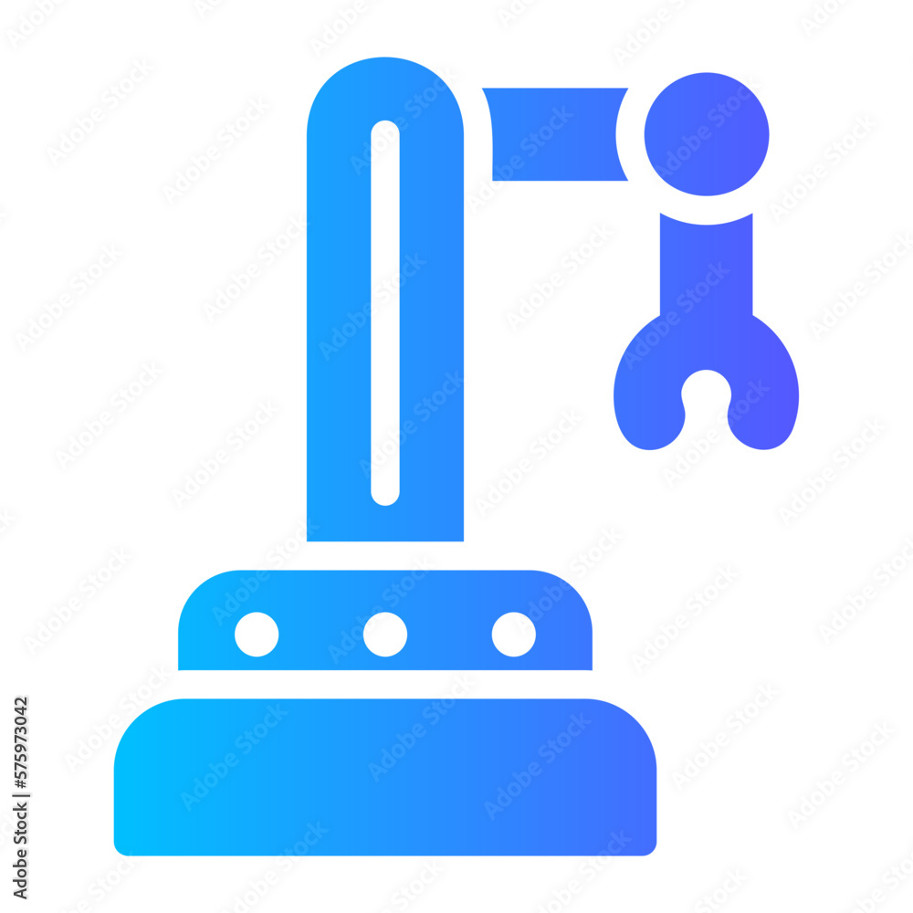 industrial robot gradient icon industrial robot gradient icon