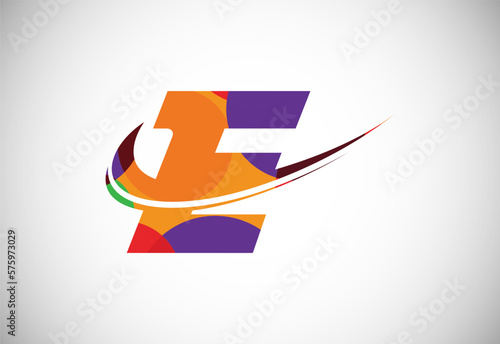 Free Download Polygonal low poly letter E with a swoosh logo. Modern vector logotype for business and company identity. - GFXLoad