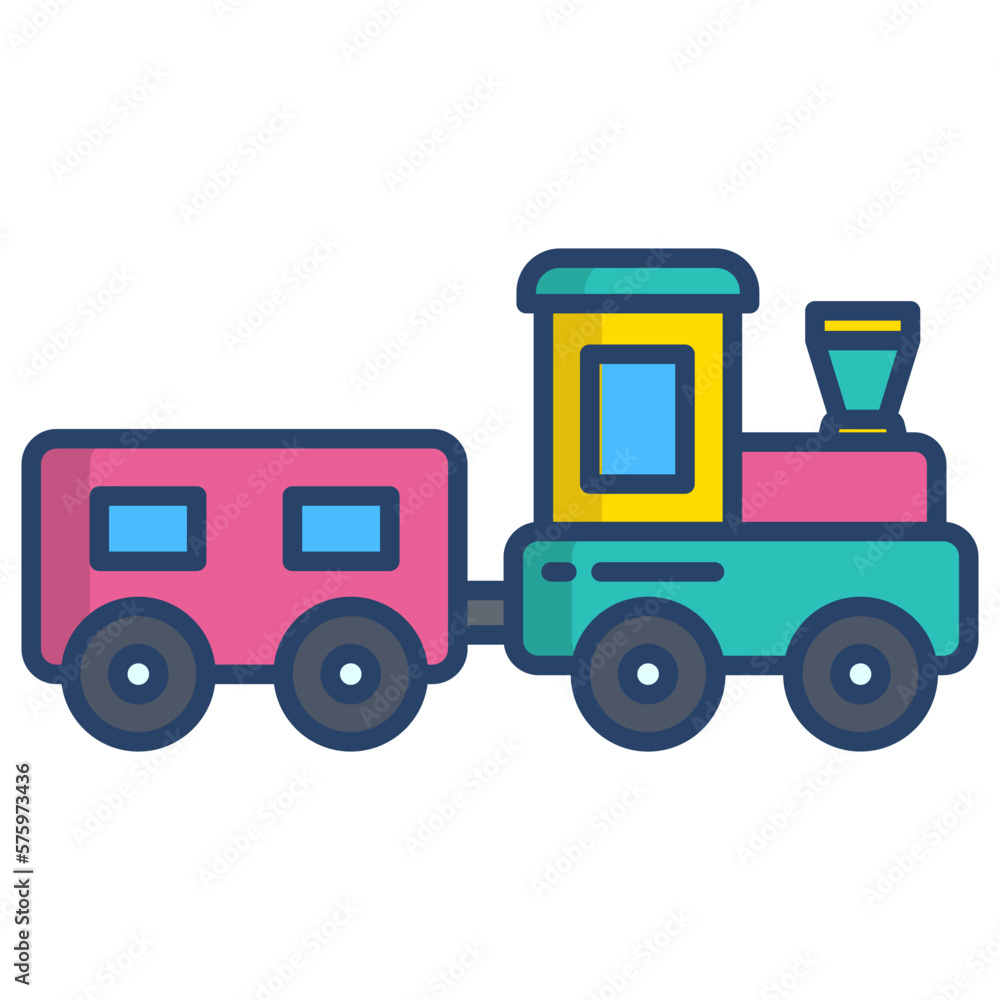 Naklejka premium toy train icon
