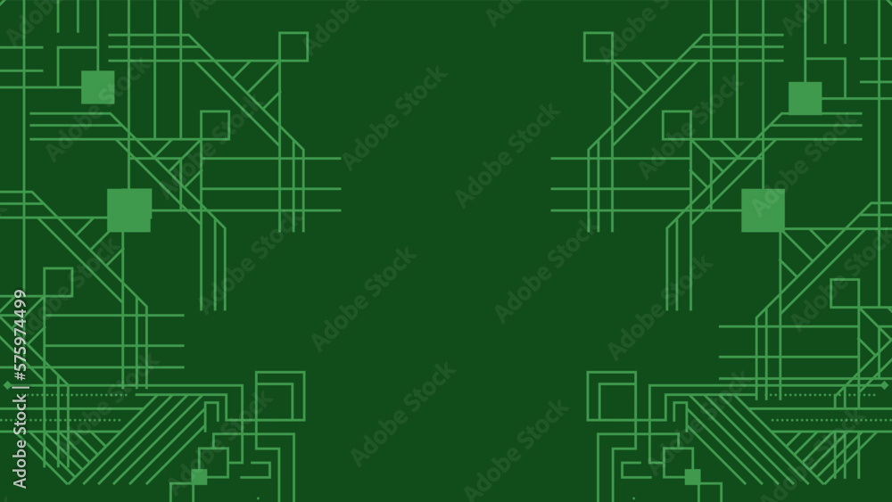 Fototapeta premium Green Art Deco Line Background. Retro Luxury Vintage Art Minimalist Border Pattern Geometric Line Graphic Design