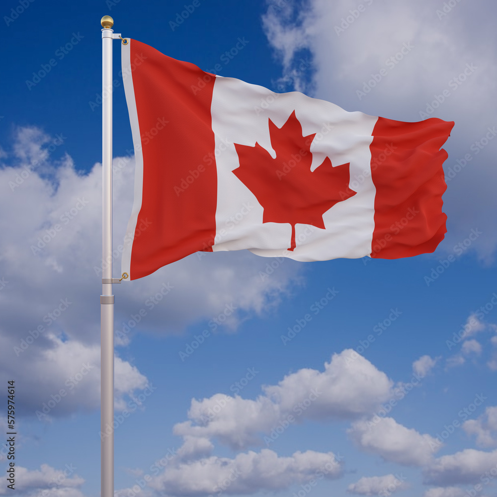 Flag of Canada with Sky Background Flag of Canada with Sky Background