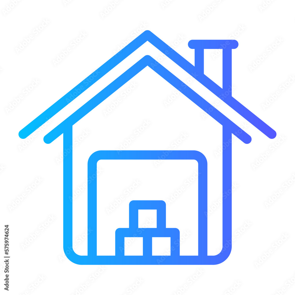 warehouse gradient icon warehouse gradient icon