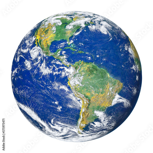 Earth globe isolated on transparent background png flie. Elements of this image furnished by NASA