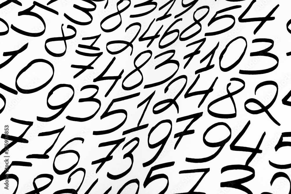 Numbers texture abstraction. Global economy crisis concept. Finance data or education concept. 