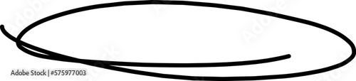 Scribble Ellipse Design Element 