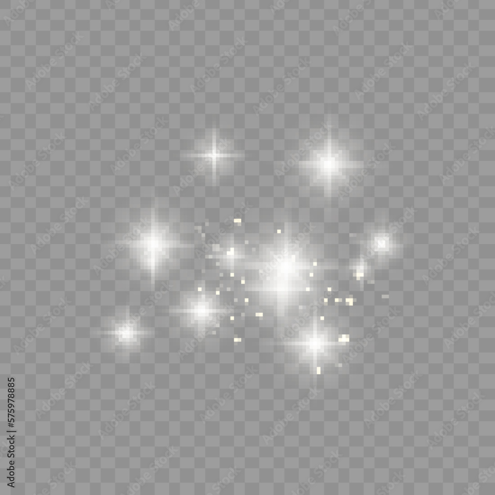 White light effect set sun flash bokeh spark dust White light effect set sun flash bokeh spark dust